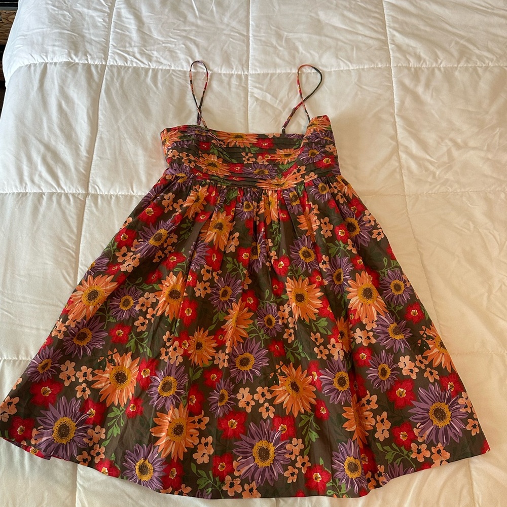 Millibon super cute floral Pleated Mini Sundress